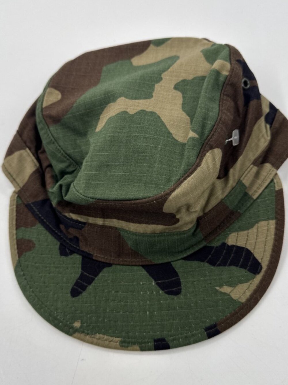 US Army Military Issue Hat BDU Summer Woodland Camo Hot Weather Cap Size 6 5/8